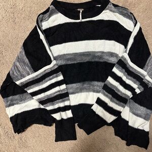 Free People Monochrome Striped Sweater